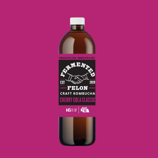 Tart Cherry Cola Craft Kombucha a probiotic soda for a natural energy source and a healthy alternative to soda