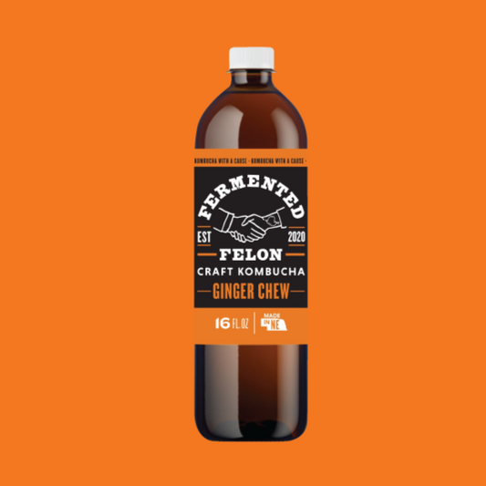 Ginger Chew Kombucha by Fermented Felon Good For Your Gut Beverages