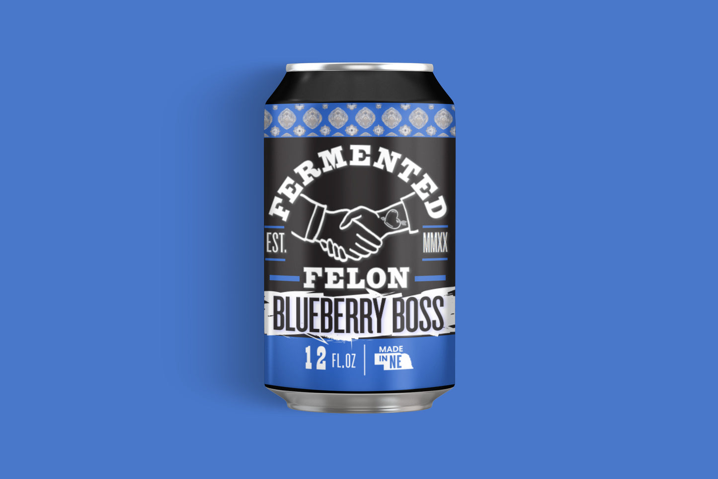 Blueberry Boss Kombucha Can