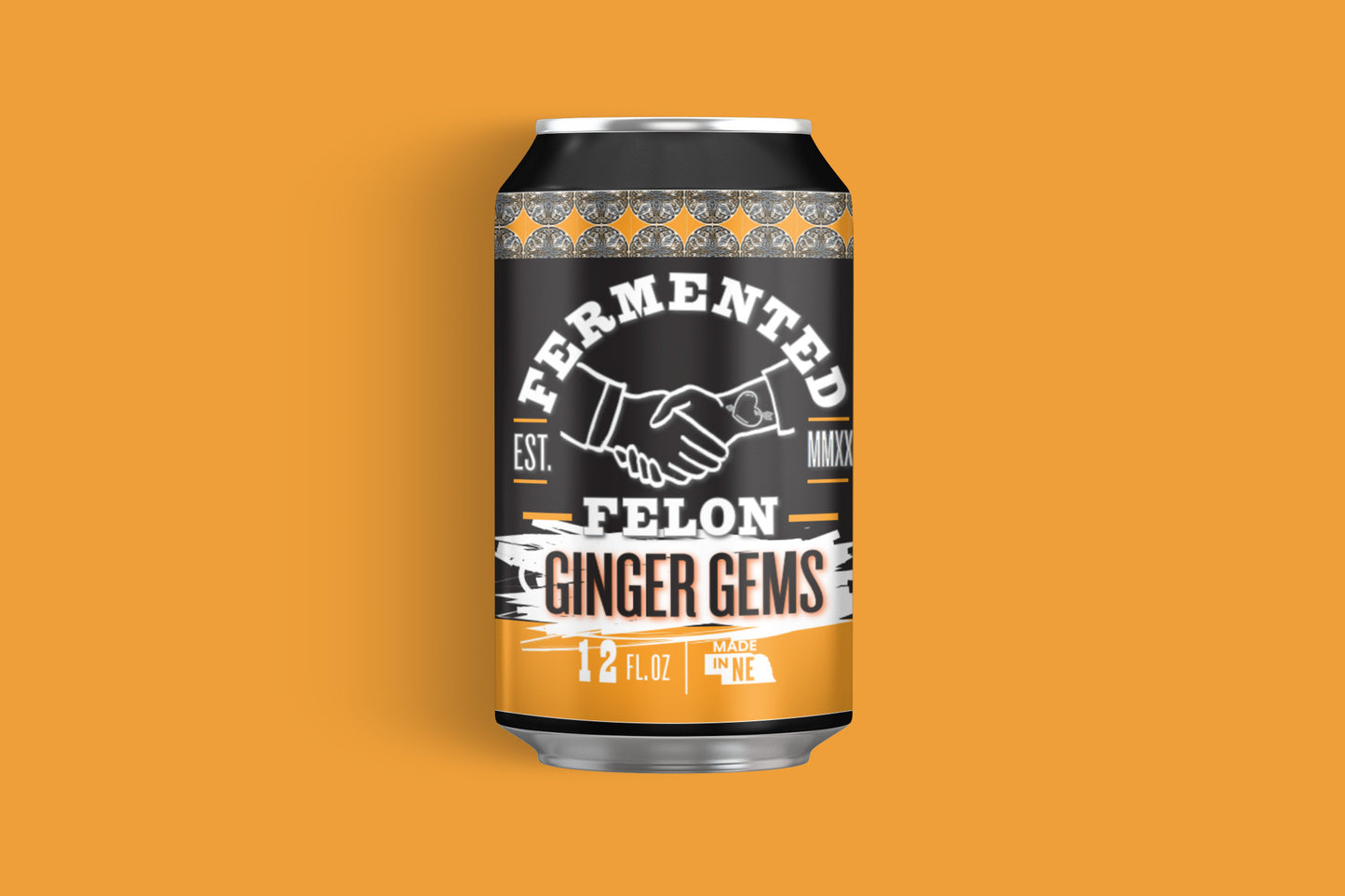 Ginger Gems Kombucha Can